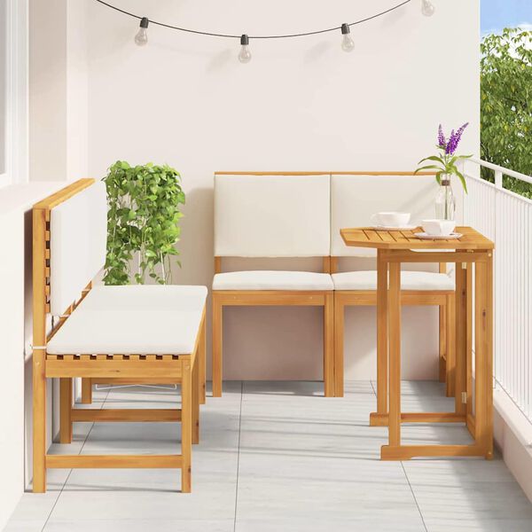 vidaXL Garden Bistro Set 5 pcs Brown Solid Acacia Wood