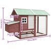 vidaXL Chicken Cage Mocha 170x81x110 cm Solid Pine & Fir Wood