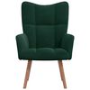 vidaXL Relaxing Chair Dark Green Velvet