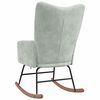 vidaXL Rocking Chair Light Grey Velvet