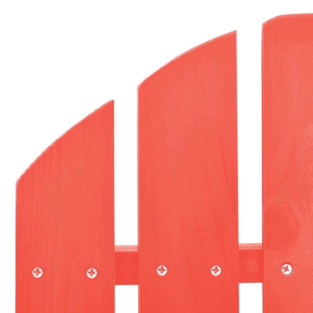 vidaXL Garden Rocking Adirondack Chair Solid Fir Wood Red