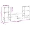 vidaXL TV Cabinet Black 206.5x28.5x95 cm Engineered Wood