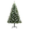 vidaXL Artificial Hinged Christmas Tree 300 LEDs & Flocked Snow 210 cm