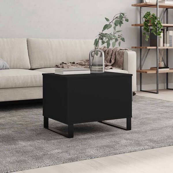 vidaXL Coffee Table Black 60x44.5x45 cm Engineered Wood