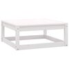 vidaXL 3 Piece Garden Lounge Set with Cushions White Solid Pinewood