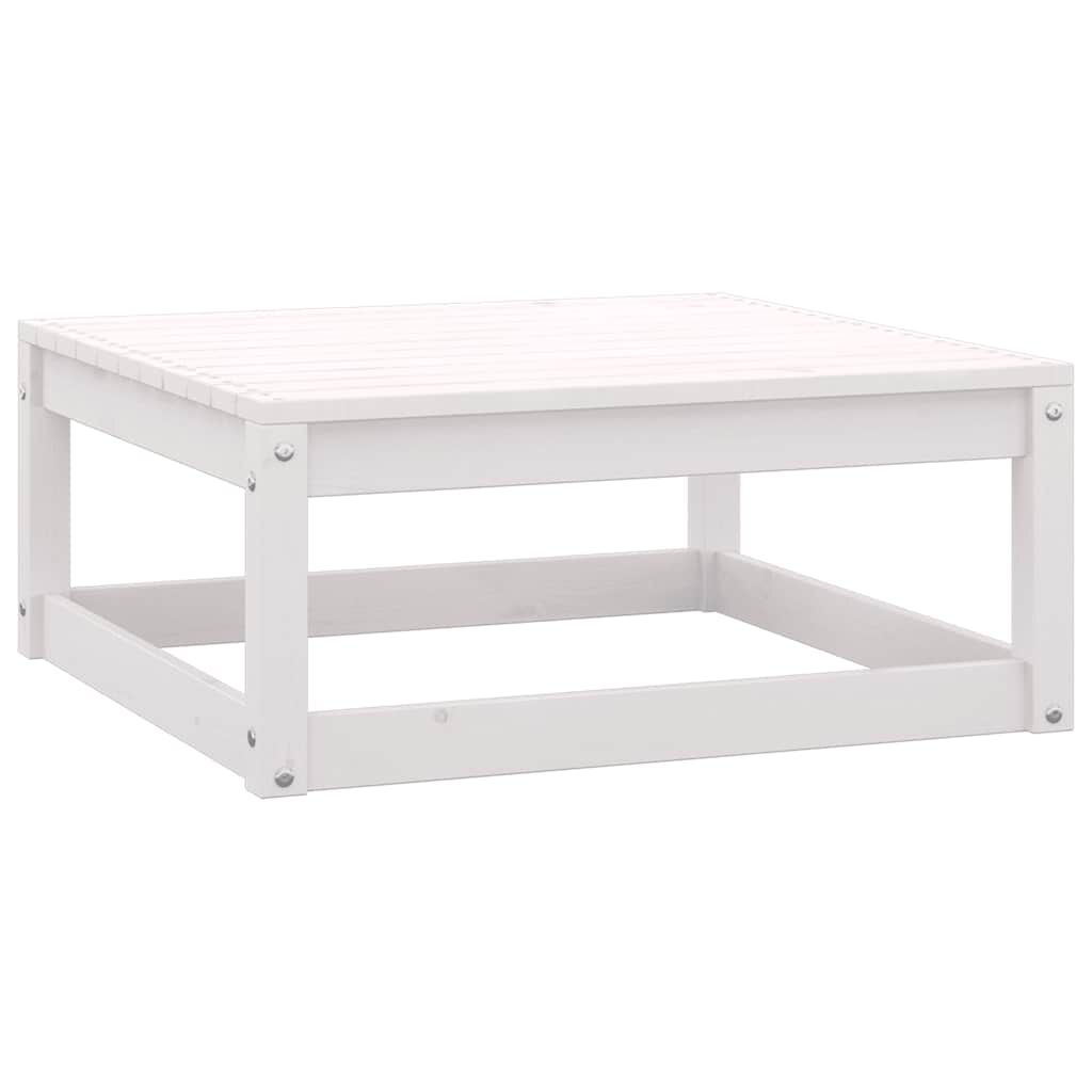 vidaXL 3 Piece Garden Lounge Set with Cushions White Solid Pinewood