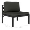 vidaXL 6 Piece Garden Lounge Set with Cushions Aluminium Anthracite