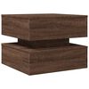 vidaXL Coffee Table with LED Lights Brown Oak 50x50x40 cm