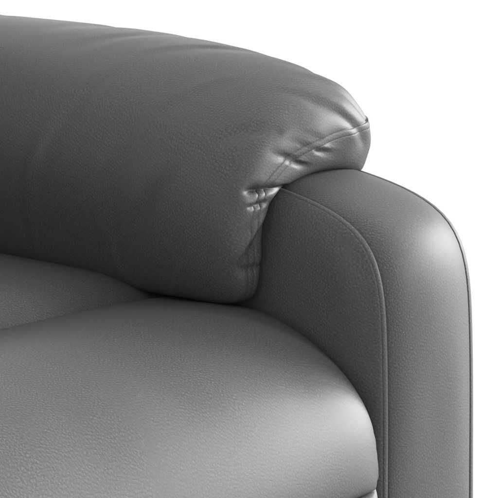 vidaXL Stand up Massage Recliner Chair Grey Faux Leather