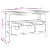 vidaXL Bathroom Vanity Cabinet with Black Marble Sinks Solid Wood Teak