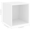 vidaXL Wall Cabinet White 37x37x37 cm Engineered Wood