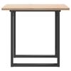 vidaXL Dining Table O-Frame 90x90x75.5 cm Solid Wood Pine and Steel