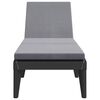 vidaXL Sun Lounger with Cushion Anthracite 186x60x29 cm PP
