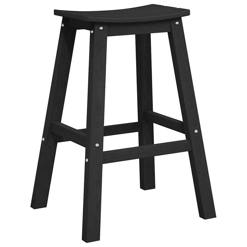 vidaXL Garden Bar Set 6 pcs Black HDPE