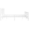 vidaXL Metal Bed Frame without Mattress with Footboard White 193x203cm