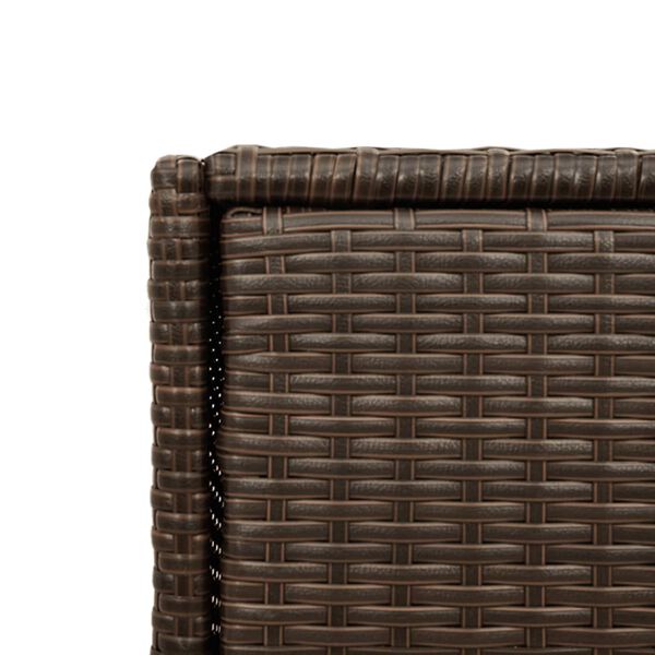 vidaXL Garden Storage Cabinet Brown 55x55x111 cm Poly Rattan