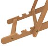 vidaXL Folding Beach Chair Solid Wood Teak Cream