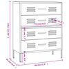 vidaXL Chest of Drawers Olive Green 80x35x101.5 cm Steel