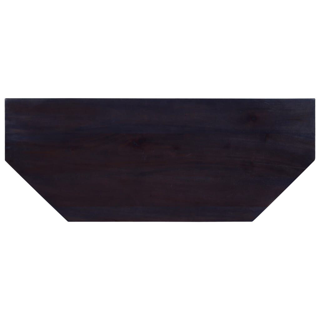 vidaXL TV Cabinet Light Black Coffee 100x40x45 cm Solid Mahogany Wood