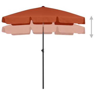 vidaXL Beach Parasol Terracotta 180x120 cm