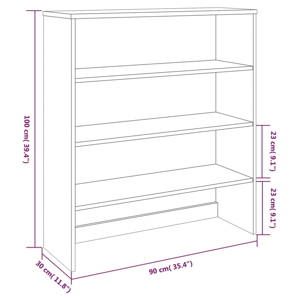 vidaXL Top for Highboard HAMAR Honey Brown 90x30x100cm Solid Wood Pine