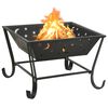 vidaXL Fire Pit with Poker 62 cm XXL Steel