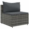 vidaXL 9 Piece Garden Sofa Set with Cushions Grey Poly Rattan