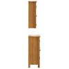 vidaXL 2 Piece Bathroom Furniture Set Solid Wood Pine