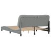 vidaXL Bed Frame without Mattress "Hvar" Light Grey 152x203 cm Fabric