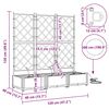 vidaXL Garden White 120 x 40 x 126 cm Steel