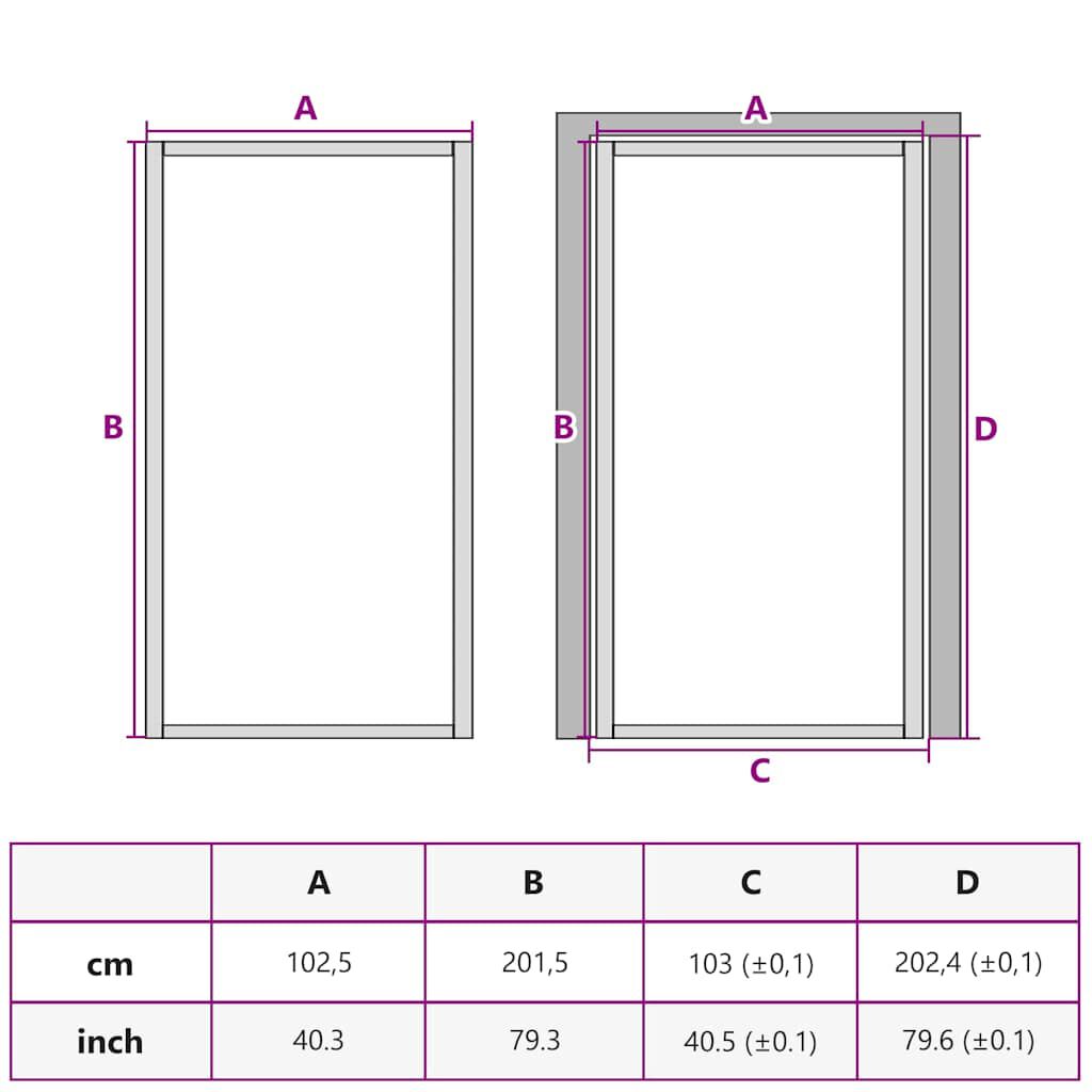 vidaXL Interior Door ESG Glass and Aluminium 102.5x201.5 cm Black