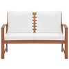 vidaXL 4 Piece Garden Lounge Set with Cushions Solid Acacia Wood