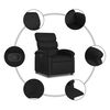 vidaXL Recliner Chair Black Faux Leather