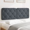 vidaXL Headboard Cushion Dark Grey 137 cm Double Velvet