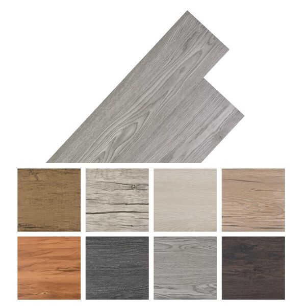 vidaXL Self-adhesive PVC Flooring Planks 5.02 m² 2 mm Dark Grey