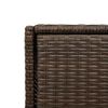 vidaXL Garden Storage Cabinet Brown 55x55x111 cm Poly Rattan