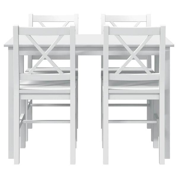 vidaXL 5 Piece Dining Set White