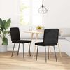 vidaXL Dining Chairs 2 pcs Black Velvet