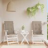 vidaXL Garden Highback Chair Cushions 2 pcs Taupe 120x50x3 cm Fabric