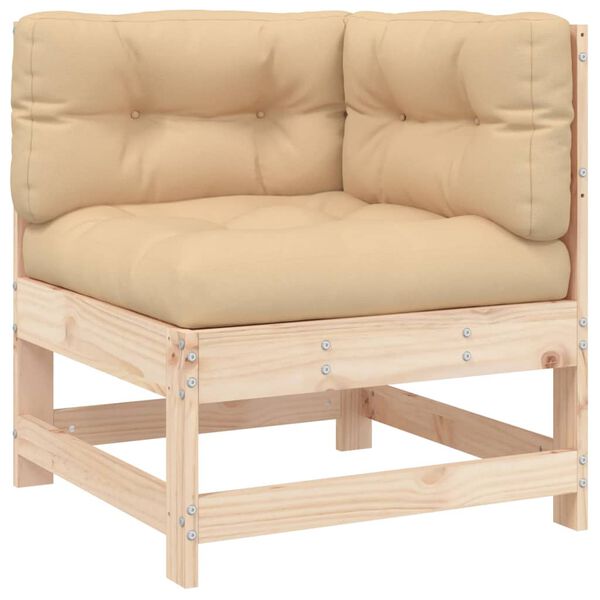 vidaXL 5 Piece Garden Lounge Set with Cushions Solid Wood