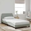 vidaXL Bed Frame "Dover" Light Grey 100x190 cm Velvet