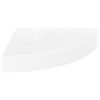 vidaXL Floating Corner Shelves 2 pcs High Gloss White 25x25x3.8 cm MDF