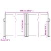 vidaXL Retractable Side Awning Anthracite 140x600 cm