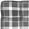 vidaXL Pallet Sofa Cushions 7 pcs Grey Check Pattern