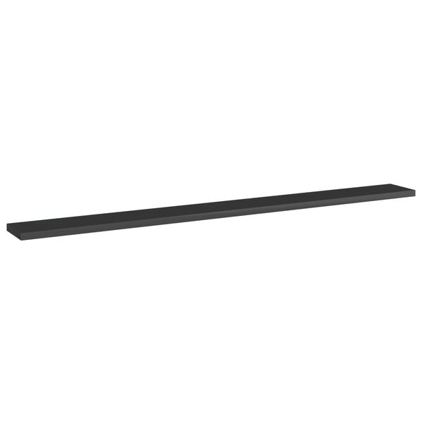 vidaXL Bookshelf Boards 4 pcs High Gloss Black 100x10x1.5 cm Engineered Wood