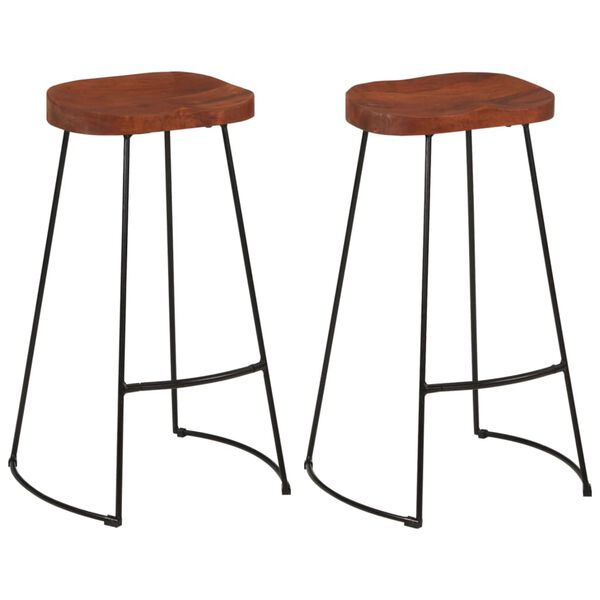 vidaXL Gavin Bar Stools 2 pcs 50x40x78 cm Solid Wood Mango