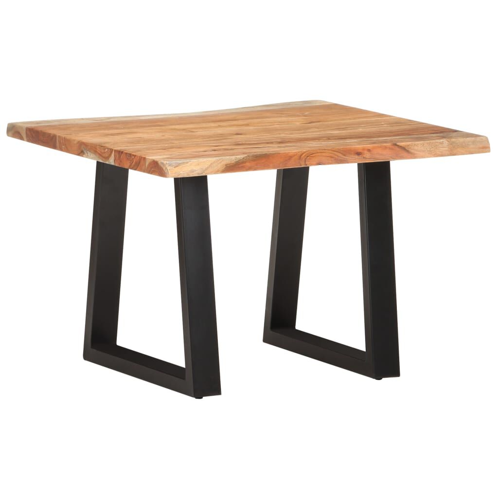 vidaXL Coffee Table with Live Edges 60x60x40 cm Solid Acacia Wood