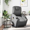 vidaXL Electric Stand up Massage Recliner Chair Grey Faux Leather
