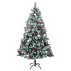 vidaXL Artificial Hinged Christmas Tree 300 LEDs & Ball Set 240 cm