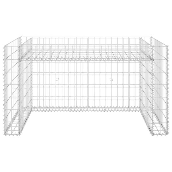 vidaXL Lawn Mower Garage with Raised Bed 110x80x60 cm Steel Wire